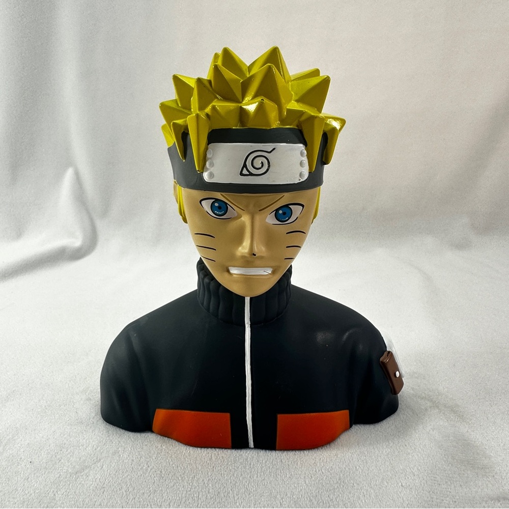 Vintage Naruto Shippuden Piggy Bank 2002 3D Coin Bank PVC Anime Lightweight